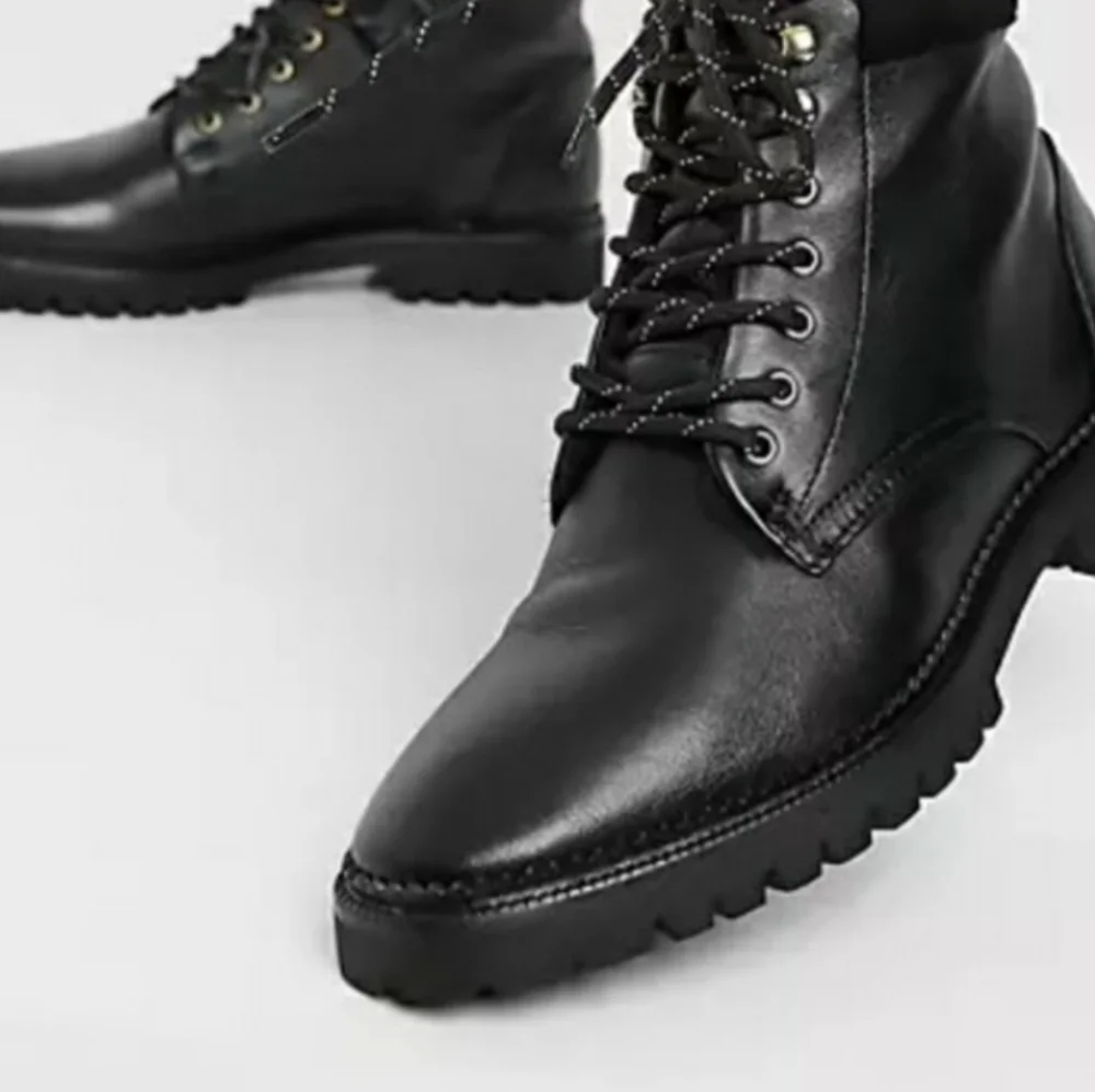 & Other Stories leather lace-up boots size 6